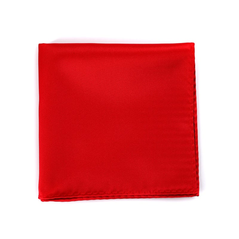 fortunatever Mens Red Satin Pocket Square - Image 3